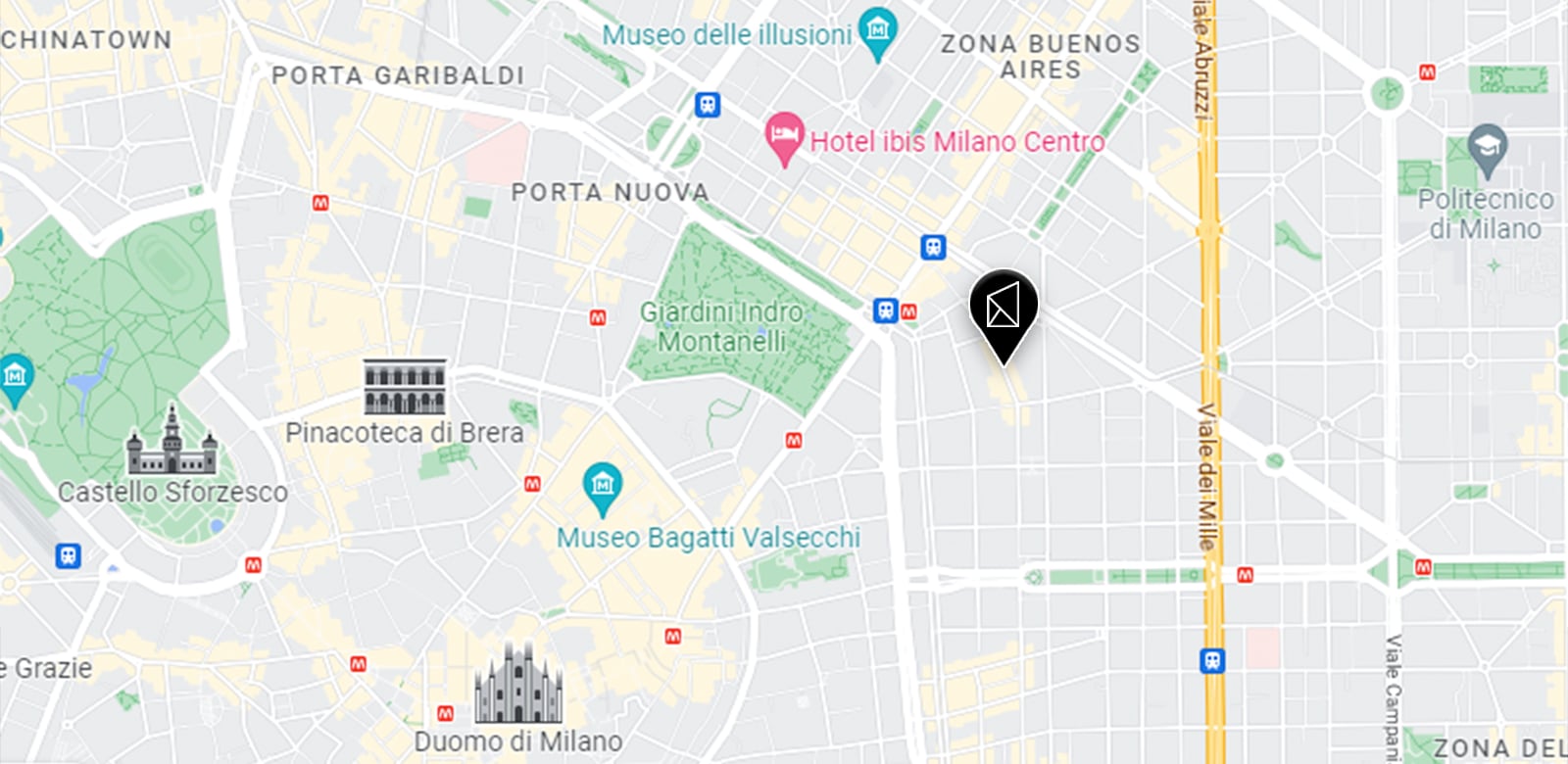 Mappa di Milano - Showroom di Casa delle lampadine presso Melzo12